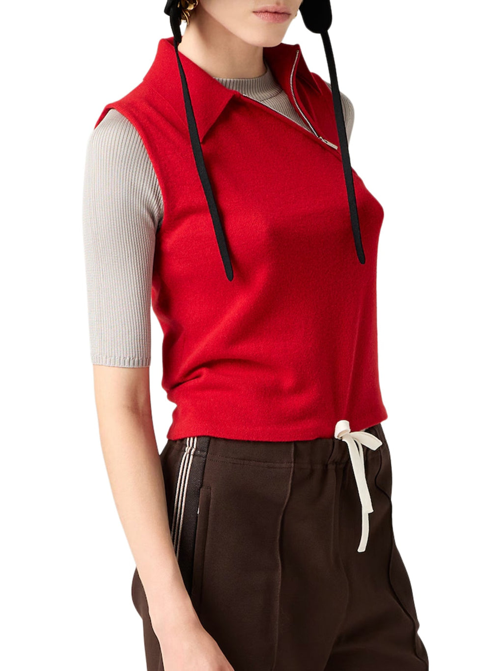 Cashmere Sleeveless Polo Shirt Miu miu оригінал – Купити в Україні – вид ззаду