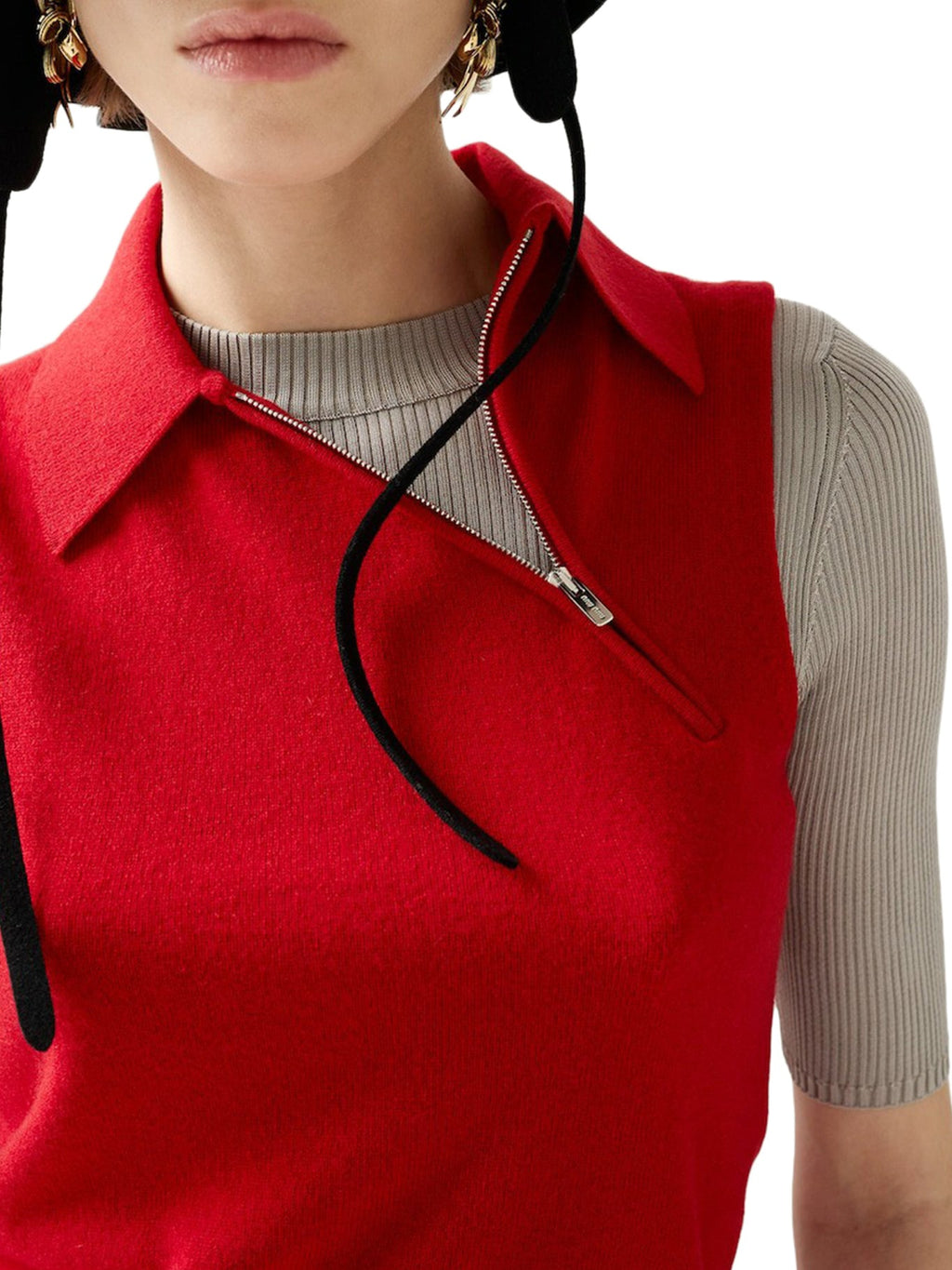 Cashmere Sleeveless Polo Shirt Miu miu оригінал – Купити в Україні – збільшений вид