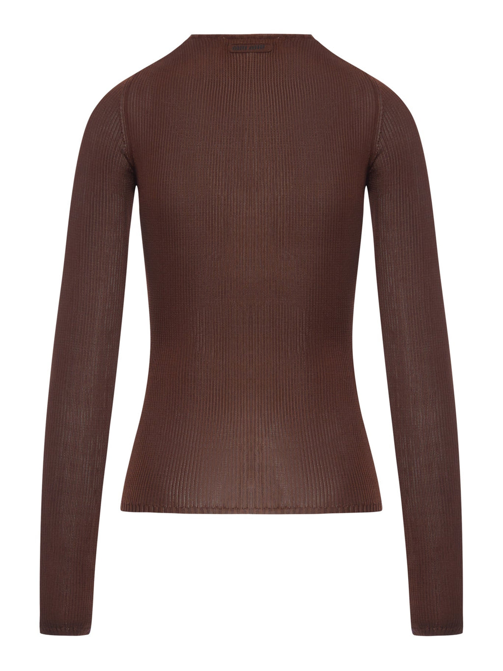 Оригінальна Silk V-Neck Sweater Miu miu – вид ззаду
