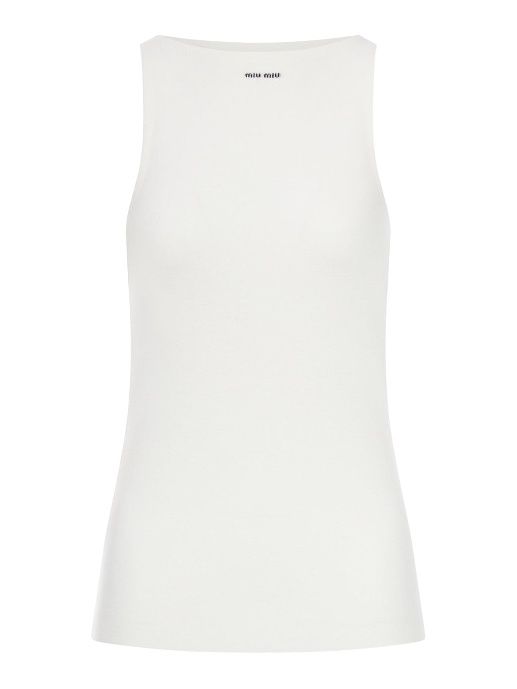 Cotton Knitted Tank Top Miu miu оригінал – Купити в Україні – боковий вид