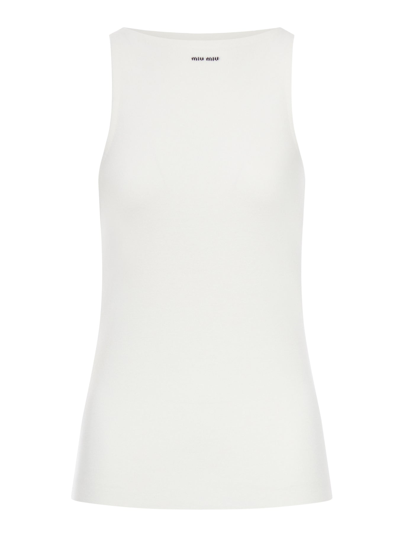 Cotton Knitted Tank Top Miu miu оригінал – Купити в Україні – боковий вид