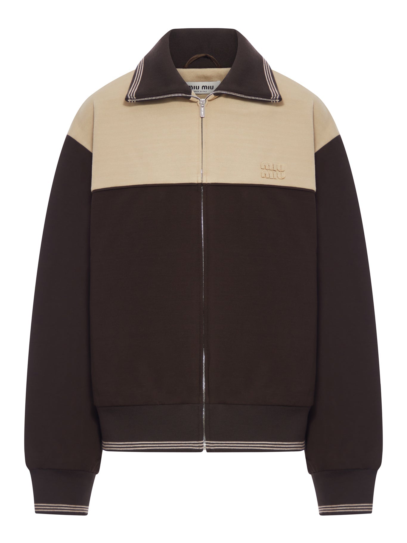Оригінальна Zip-Up Sweatshirt Miu miu – боковий вид