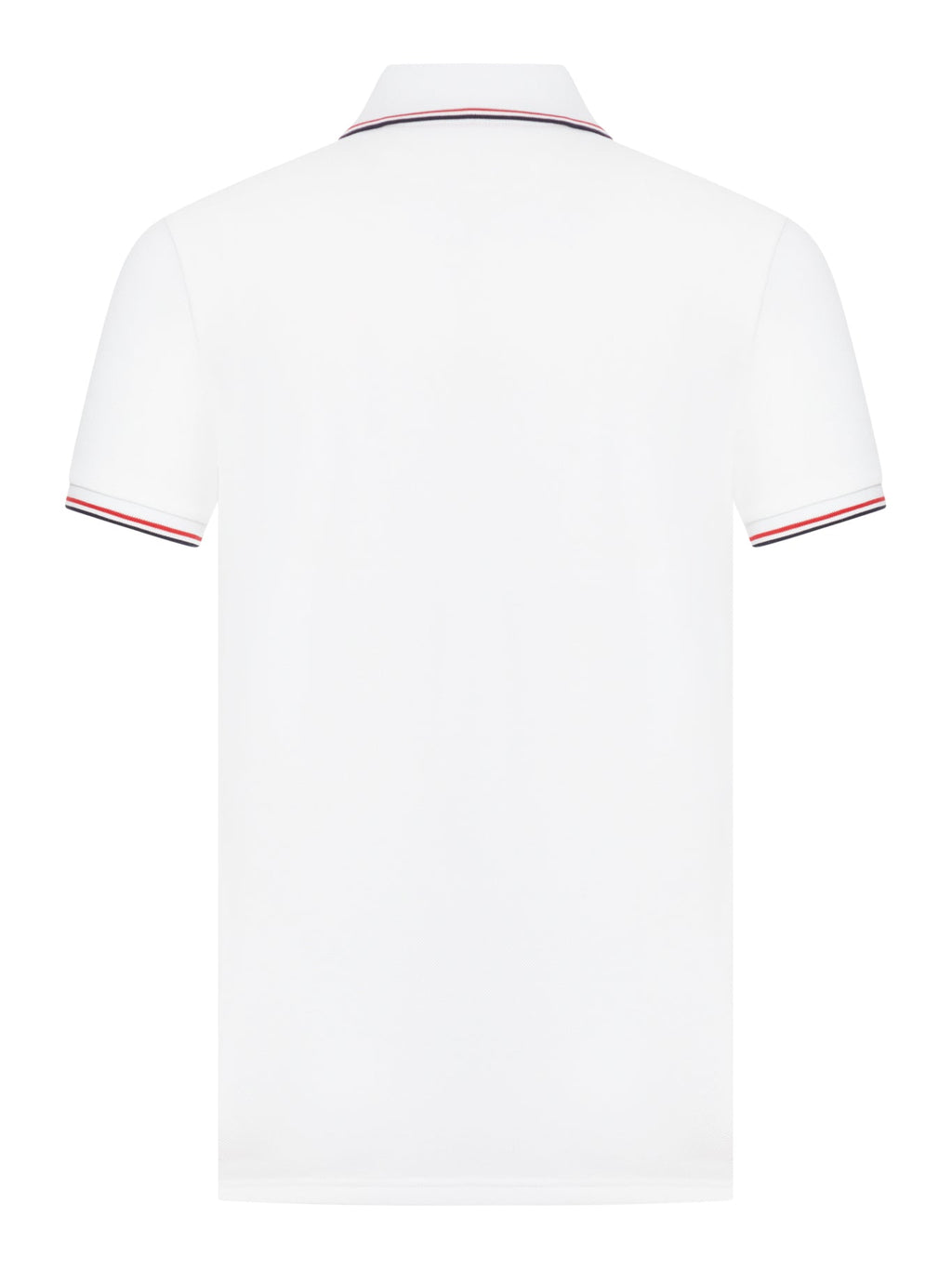 Оригінальна Cotton Piquet Polo Shirt With Tricolour Finishes Moncler – вид ззаду