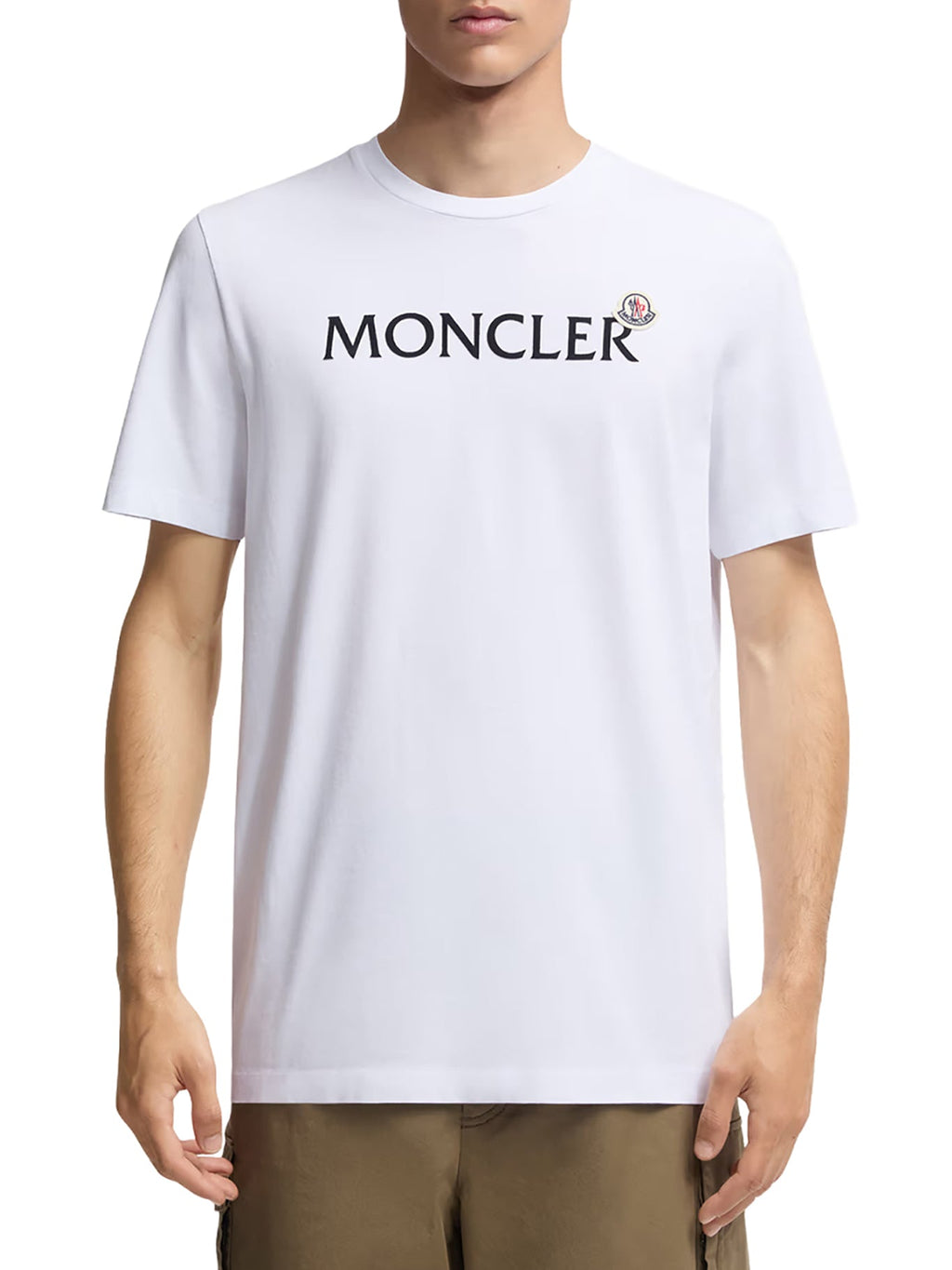 Cotton Flocked Logo T-Shirt Moncler – Гарантія оригінальності – детальний вид