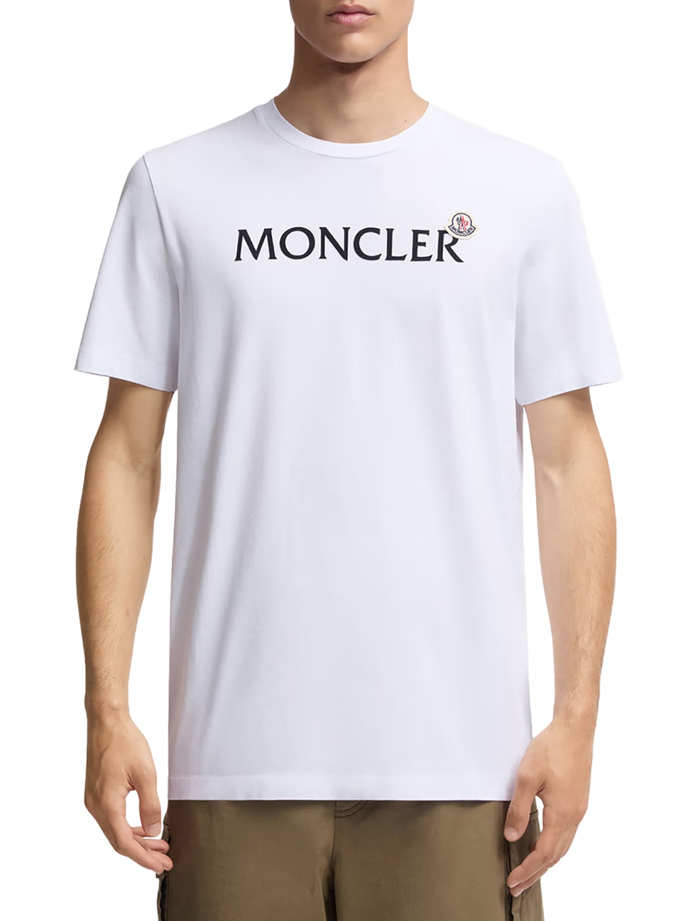 Cotton Flocked Logo T-Shirt Moncler – Гарантія оригінальності – детальний вид