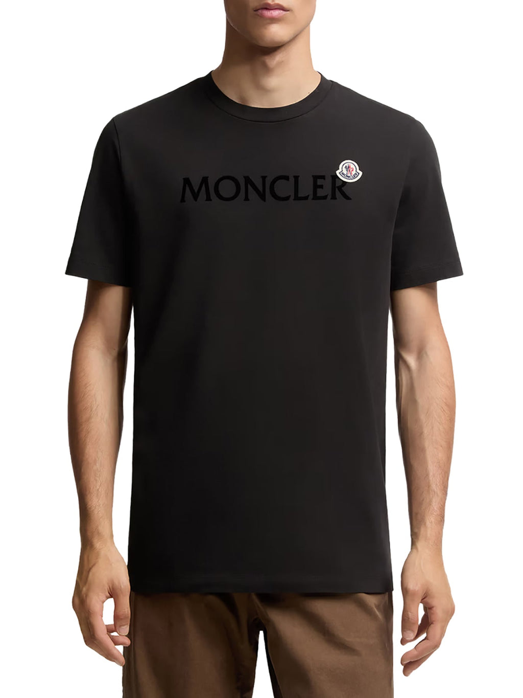 Cotton Flocked Logo T-Shirt Moncler – Гарантія оригінальності – детальний вид