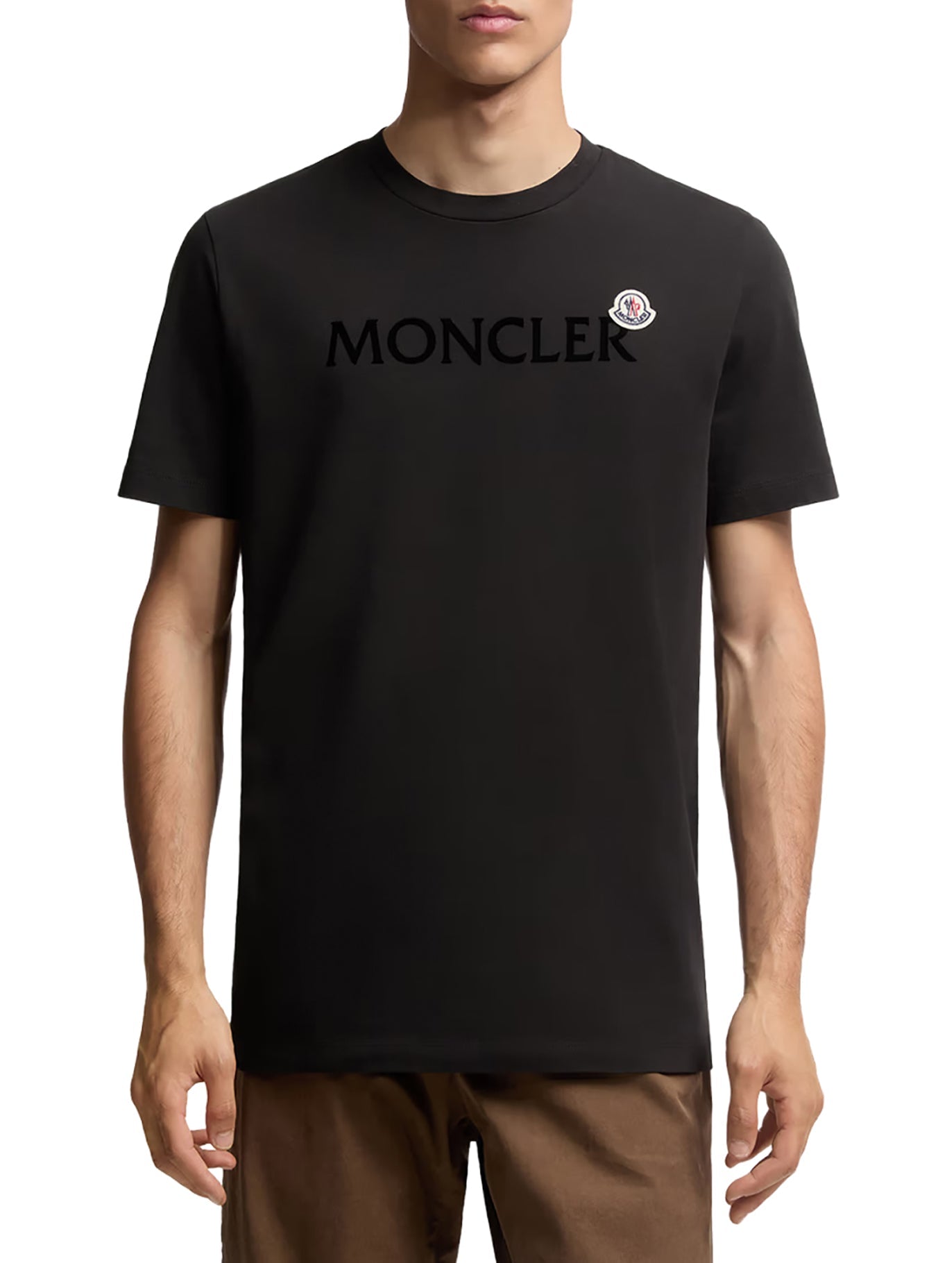 Cotton Flocked Logo T-Shirt Moncler – Гарантія оригінальності – детальний вид