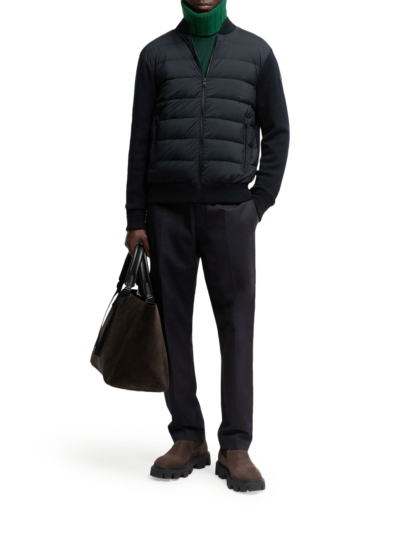 Wool Padded Cardigan With Zip Moncler оригінал – Купити в Україні – вид ззаду