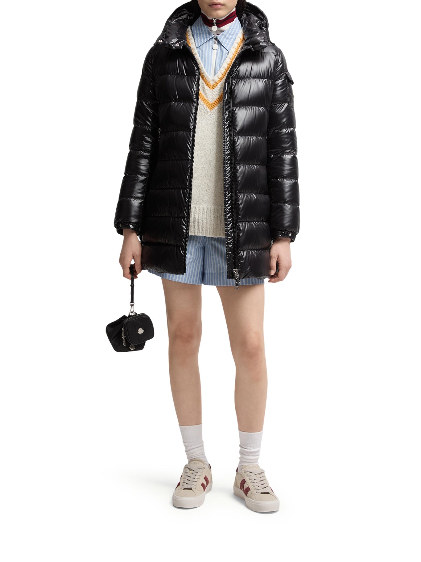 Оригінальна MIDI Courcelles Down Jacket With Hood Moncler – збільшений вид