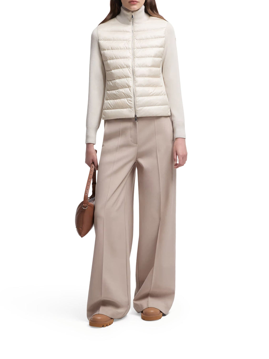 Wool Padded Cardigan With Zip Moncler оригінал – Купити в Україні – вид ззаду