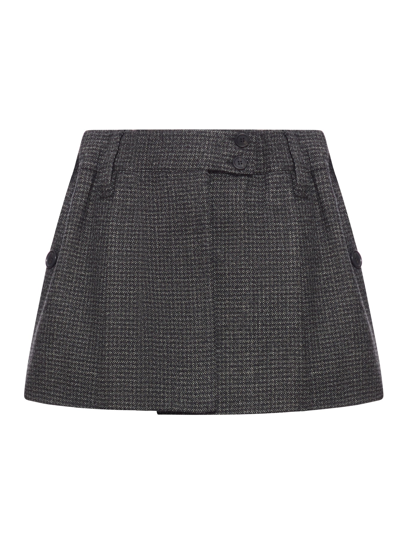 Оригінальна Vichy Pattern Mouliné Wool Mini Skirt Prada – боковий вид