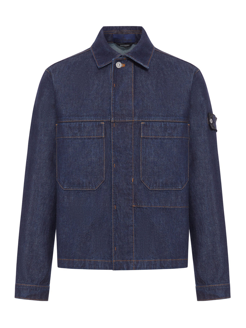 Indigo Denim-Rinsed Jacket Stone island – Гарантія оригінальності – боковий вид