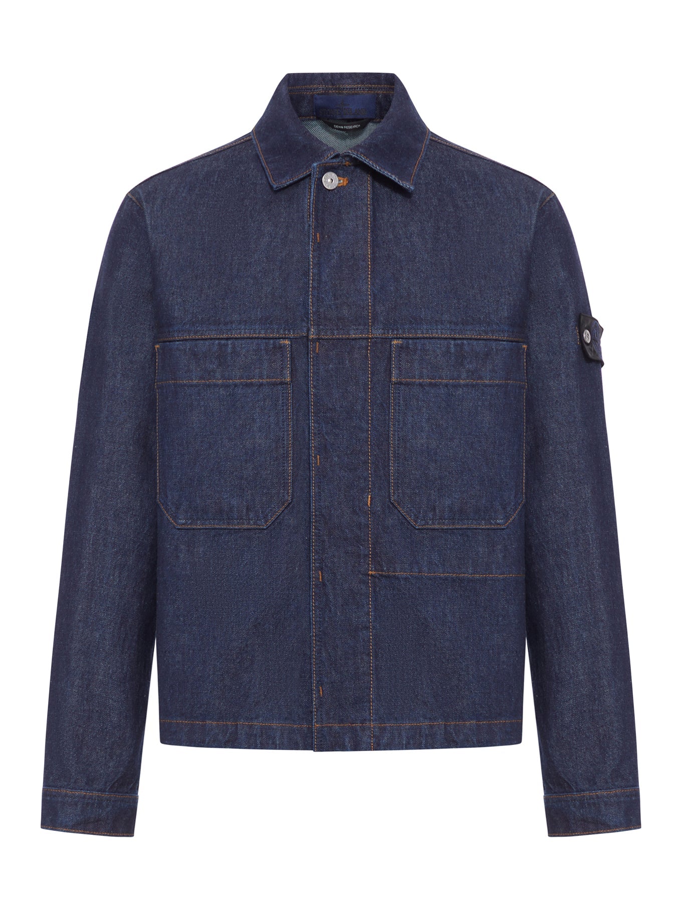 Indigo Denim-Rinsed Jacket Stone island – Гарантія оригінальності – боковий вид