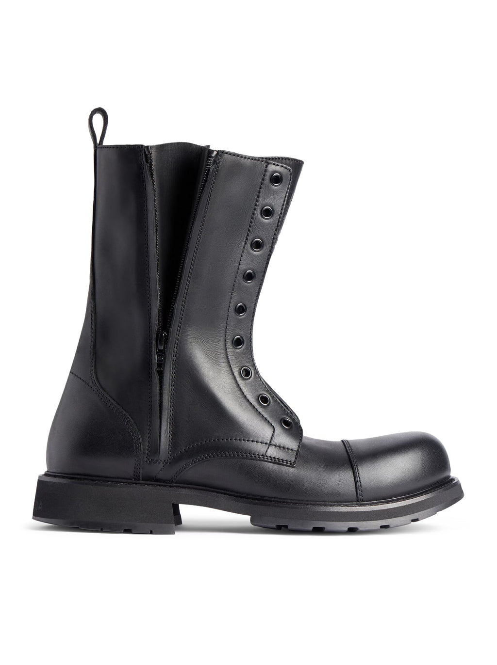 Lace-Up Boot In Soft Calf Leather Balenciaga – Гарантія оригінальності – боковий вид
