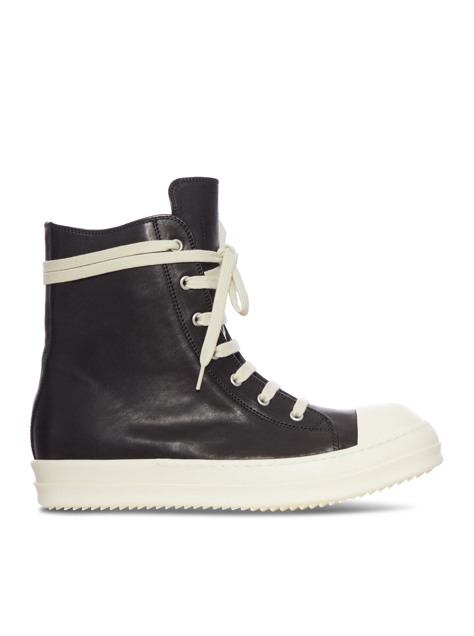 High Leather Sneakers Rick owens оригінал – Купити в Україні – боковий вид