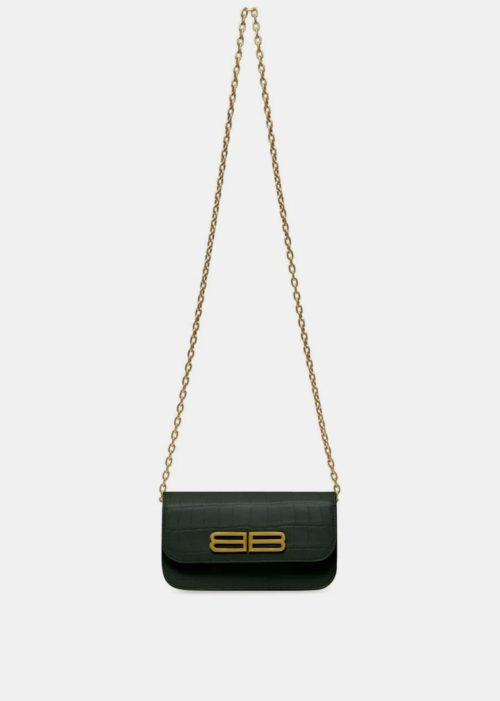 Forest Green Gossip Chain Wallet Balenciaga оригінал – Купити в Україні – боковий вид