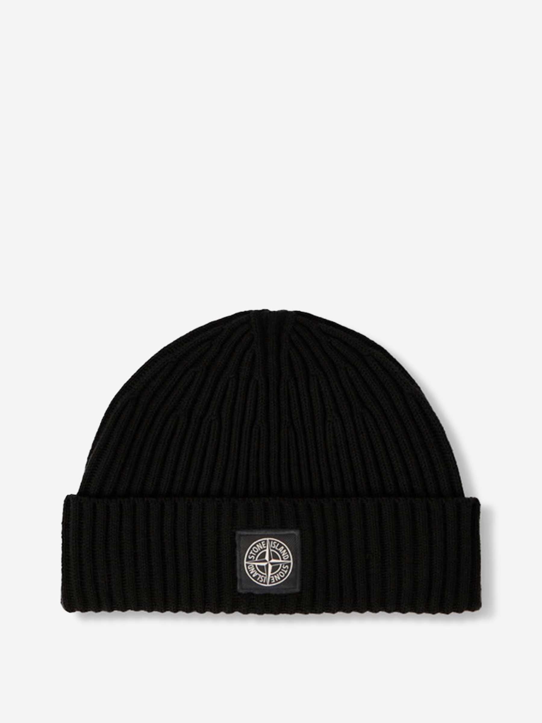 Wool Knit Beanie Stone island оригінал – Купити в Україні – боковий вид - STONE ISLAND