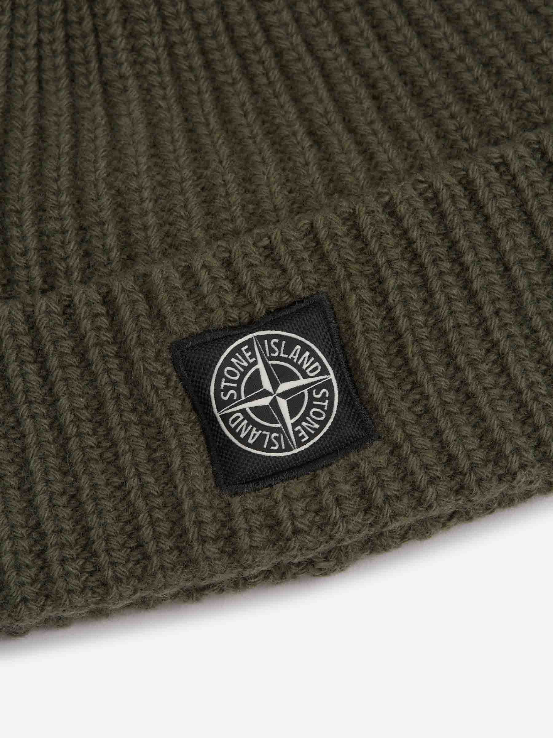 Wool Logo Beanie Stone island – Гарантія оригінальності – детальний вид