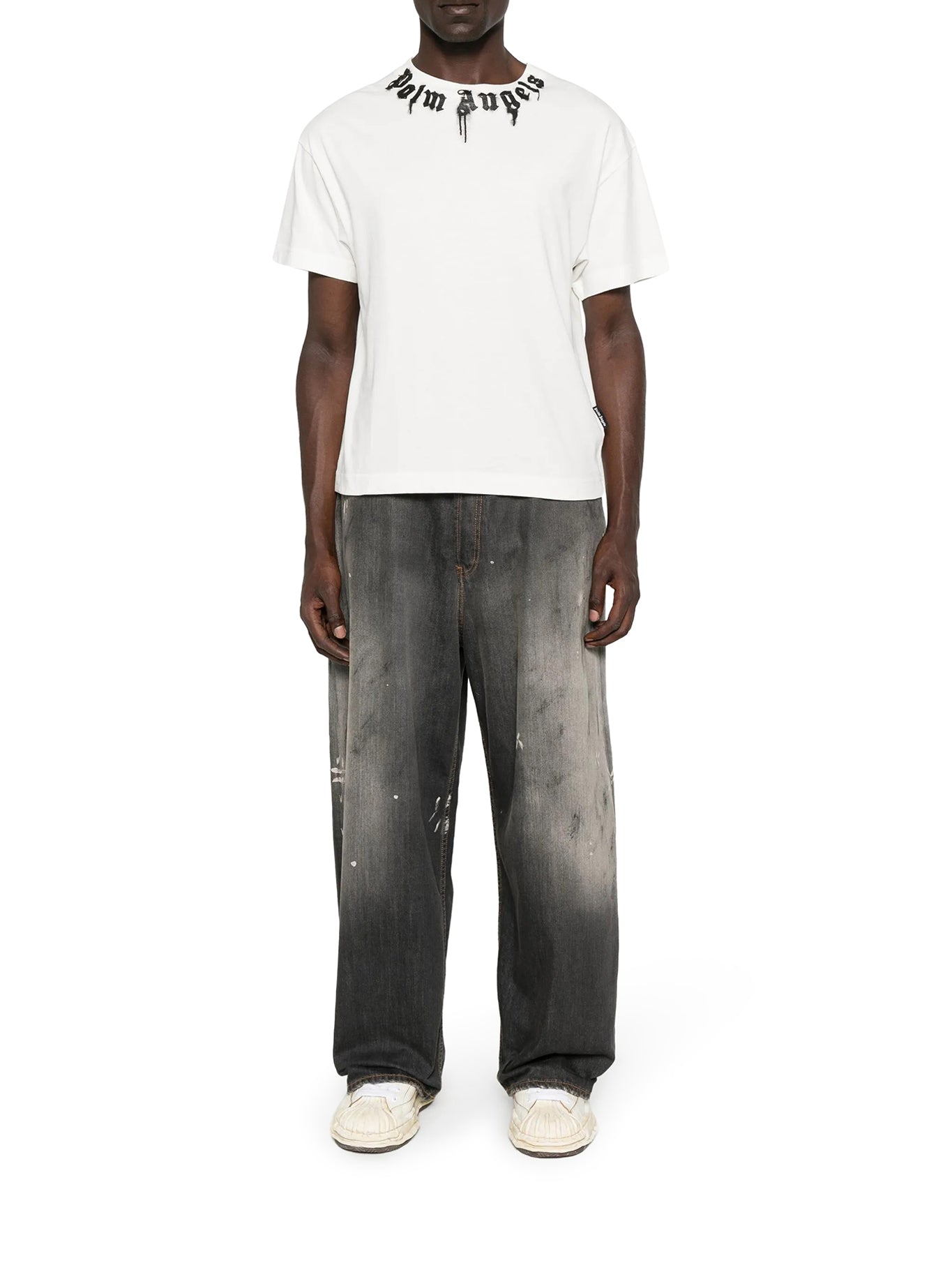 Оригінальна COTTON T-SHIRT WITH PRINT PALM ANGELS – вид ззаду