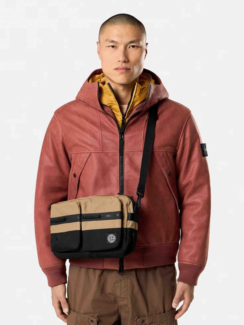 Cotton Ripstop Shoulder Bag Stone island – Гарантія оригінальності – вид ззаду