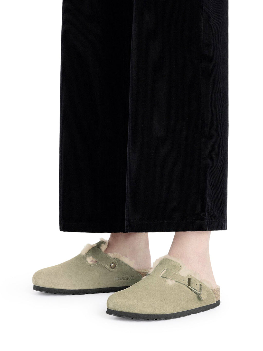 Lamb Fur Boston Birkenstock оригінал – Купити в Україні – вид ззаду