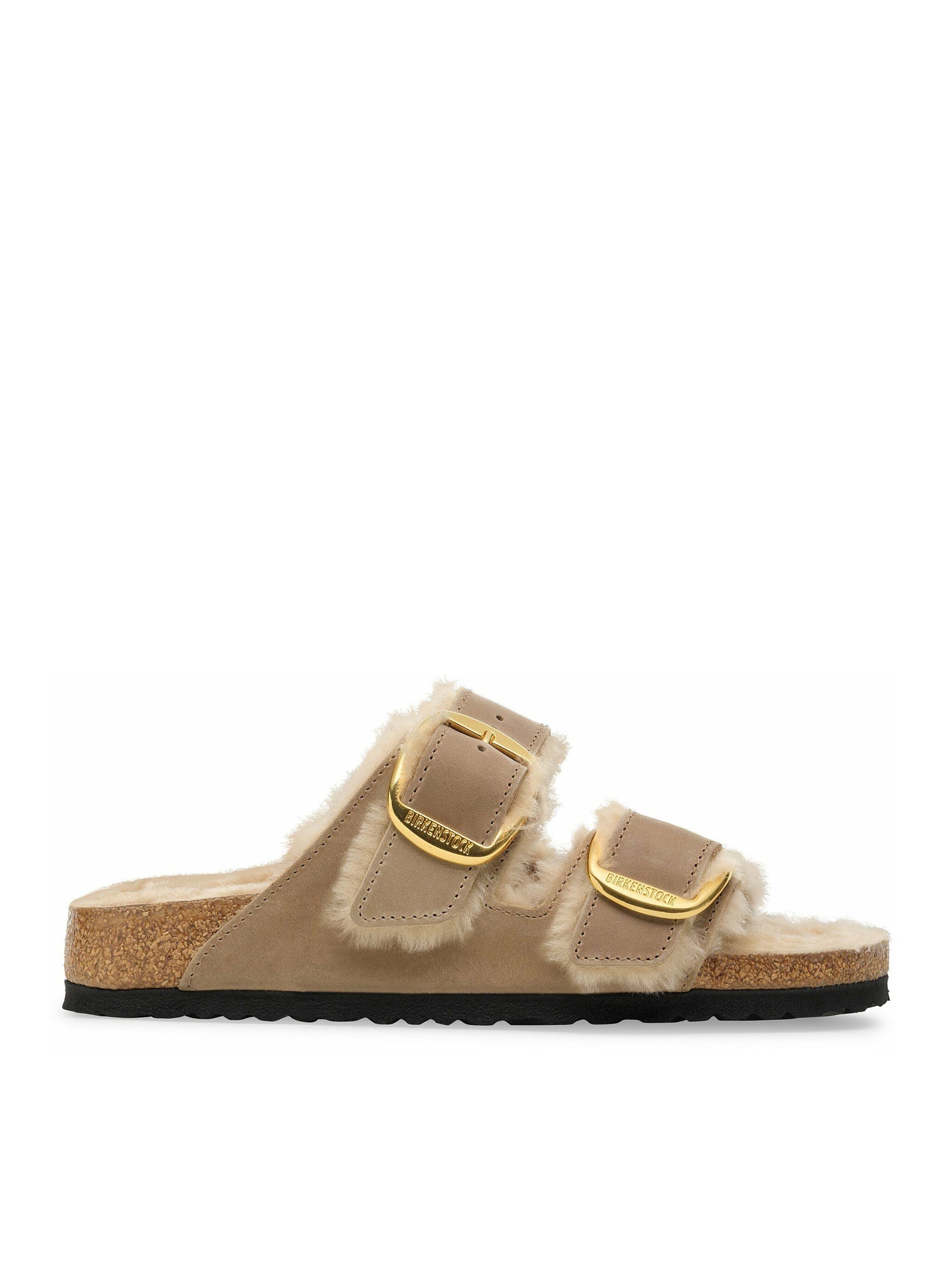 Arizona Big Buckle With Lamb Fur Birkenstock – Гарантія оригінальності – боковий вид - BIRKENSTOCK
