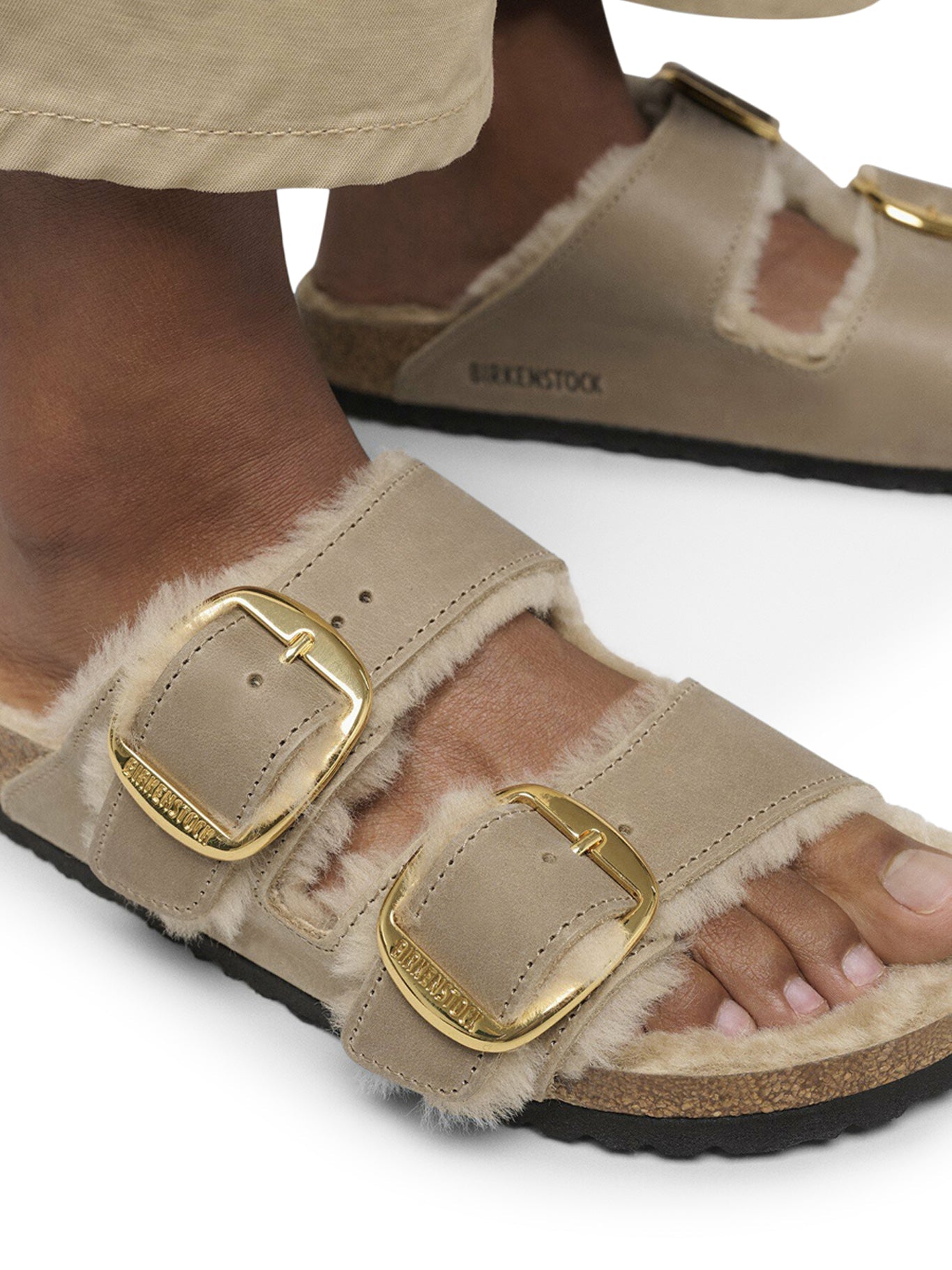 Arizona Big Buckle With Lamb Fur Birkenstock – Гарантія оригінальності – детальний вид - BIRKENSTOCK