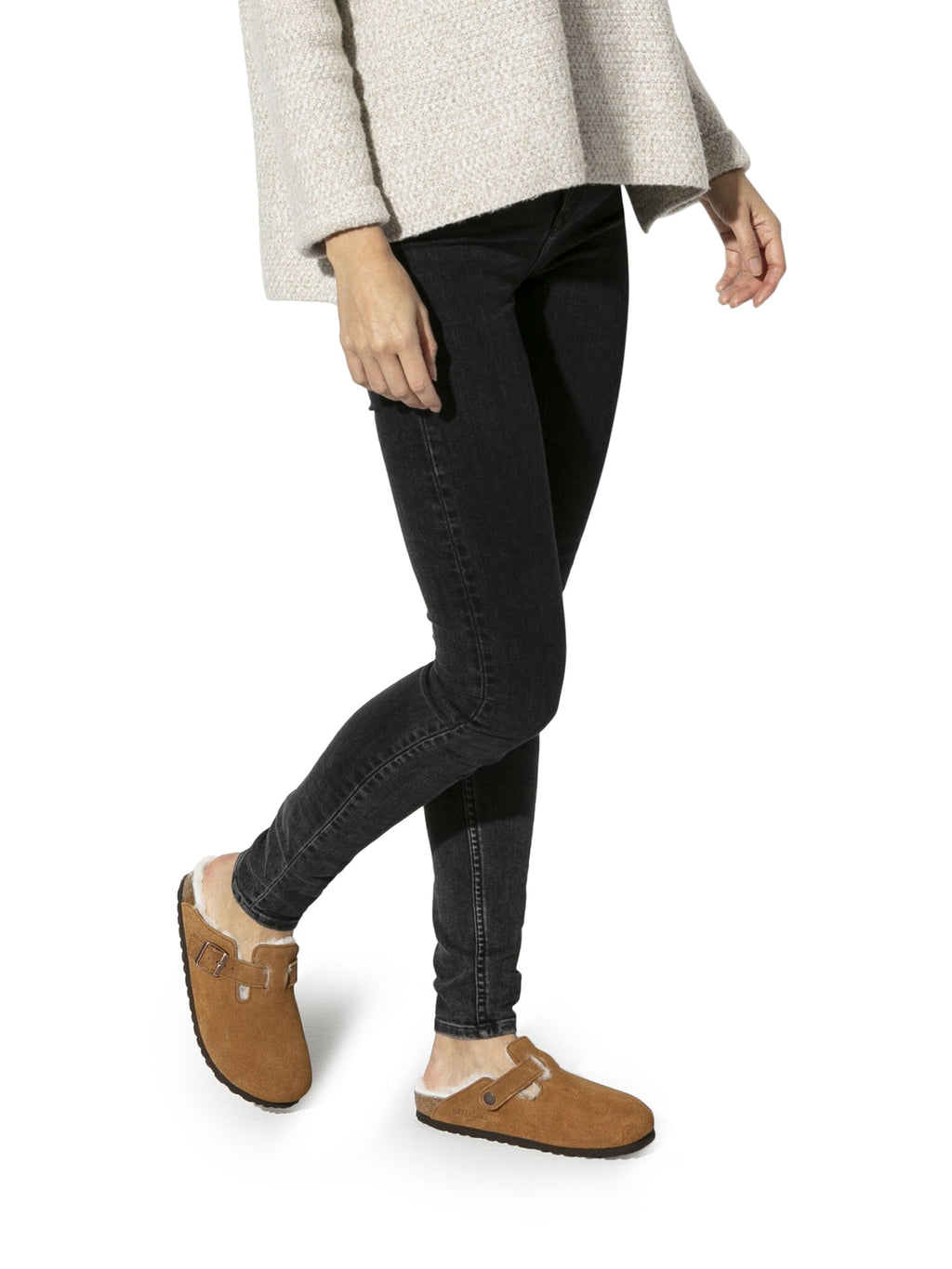 Lamb Fur Boston Birkenstock оригінал – Купити в Україні – вид ззаду