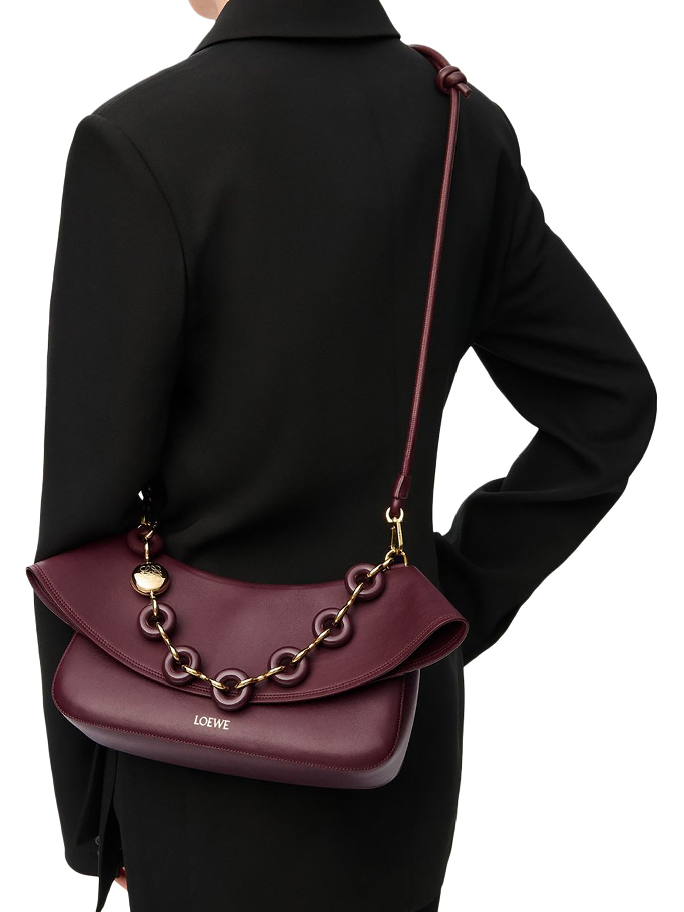 Medium Ola Bag In Smooth Calfskin Loewe оригінал – Купити в Україні – вид ззаду