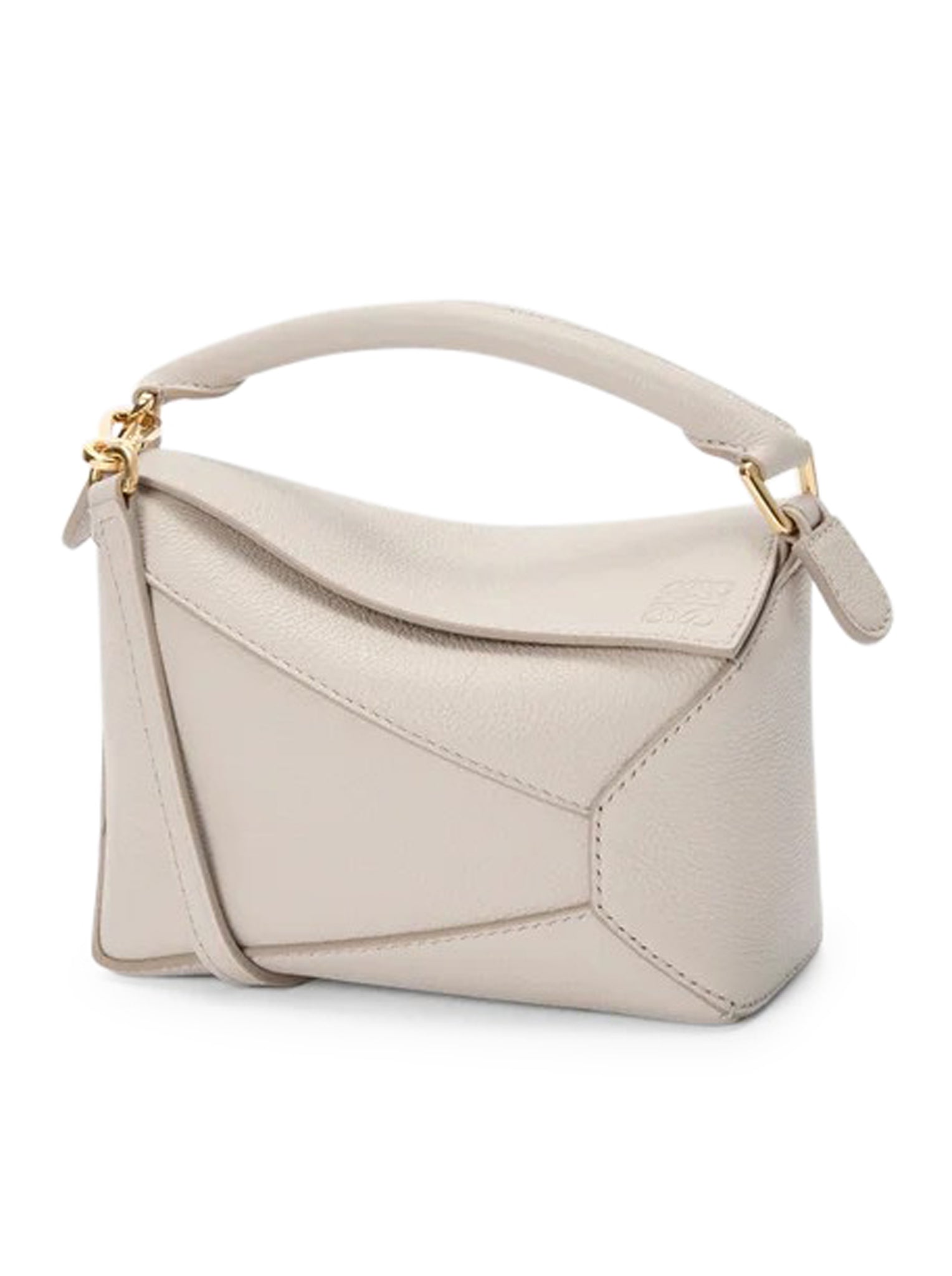 Puzzle Edge Mini Bag In Grenade Leather Loewe – Гарантія оригінальності – боковий вид