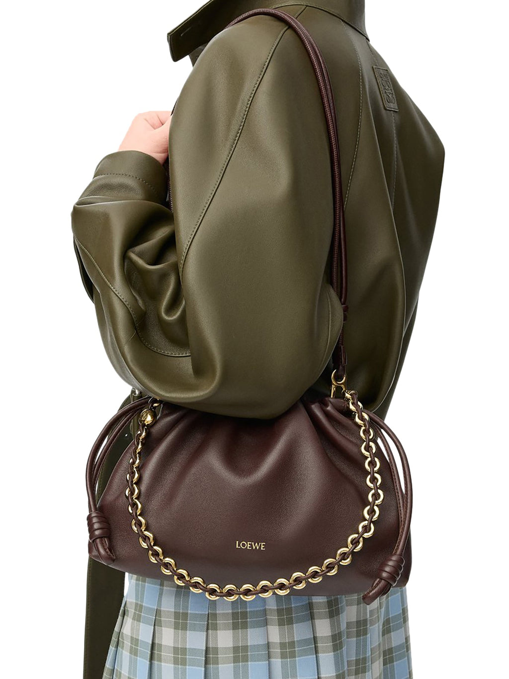 Medium Flamenco Bag In Soft Lambskin Nappa Loewe – Гарантія оригінальності – вид ззаду