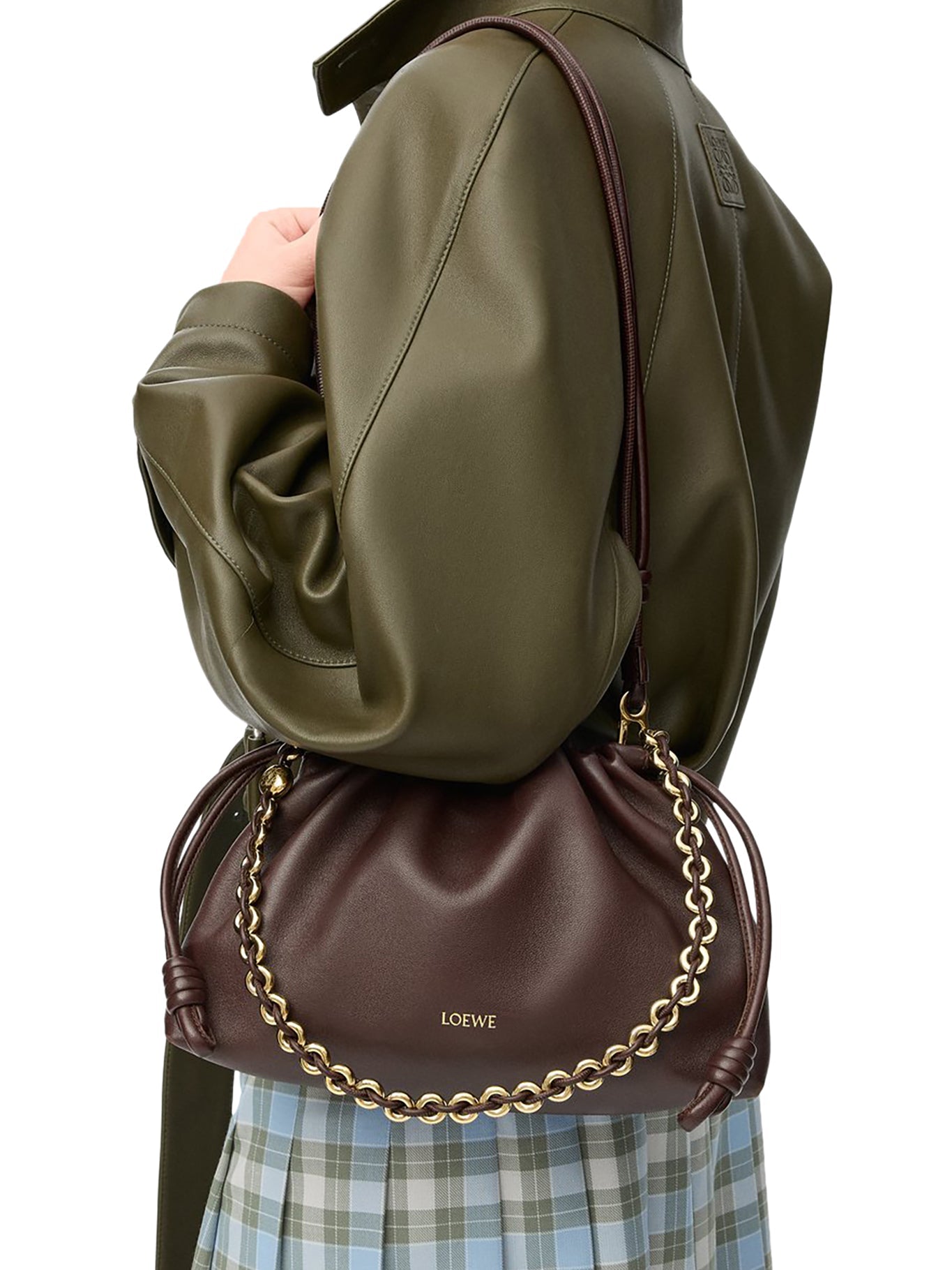 Medium Flamenco Bag In Soft Lambskin Nappa Loewe – Гарантія оригінальності – вид ззаду