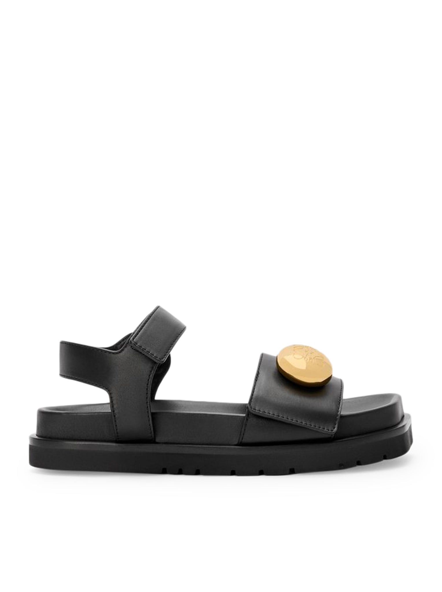 Pebble Sandals With Soft Calfskin Fussbett Sole Loewe оригінал – Купити в Україні – боковий вид