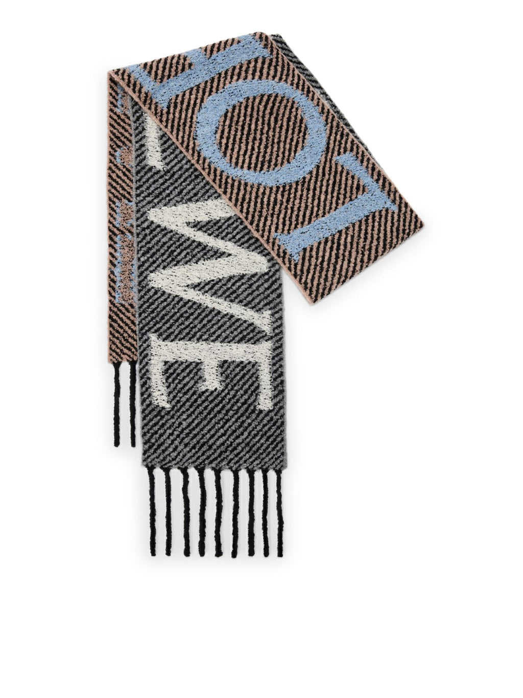 Оригінальна Wool And Alpaca Blend Scarf Loewe – вид ззаду