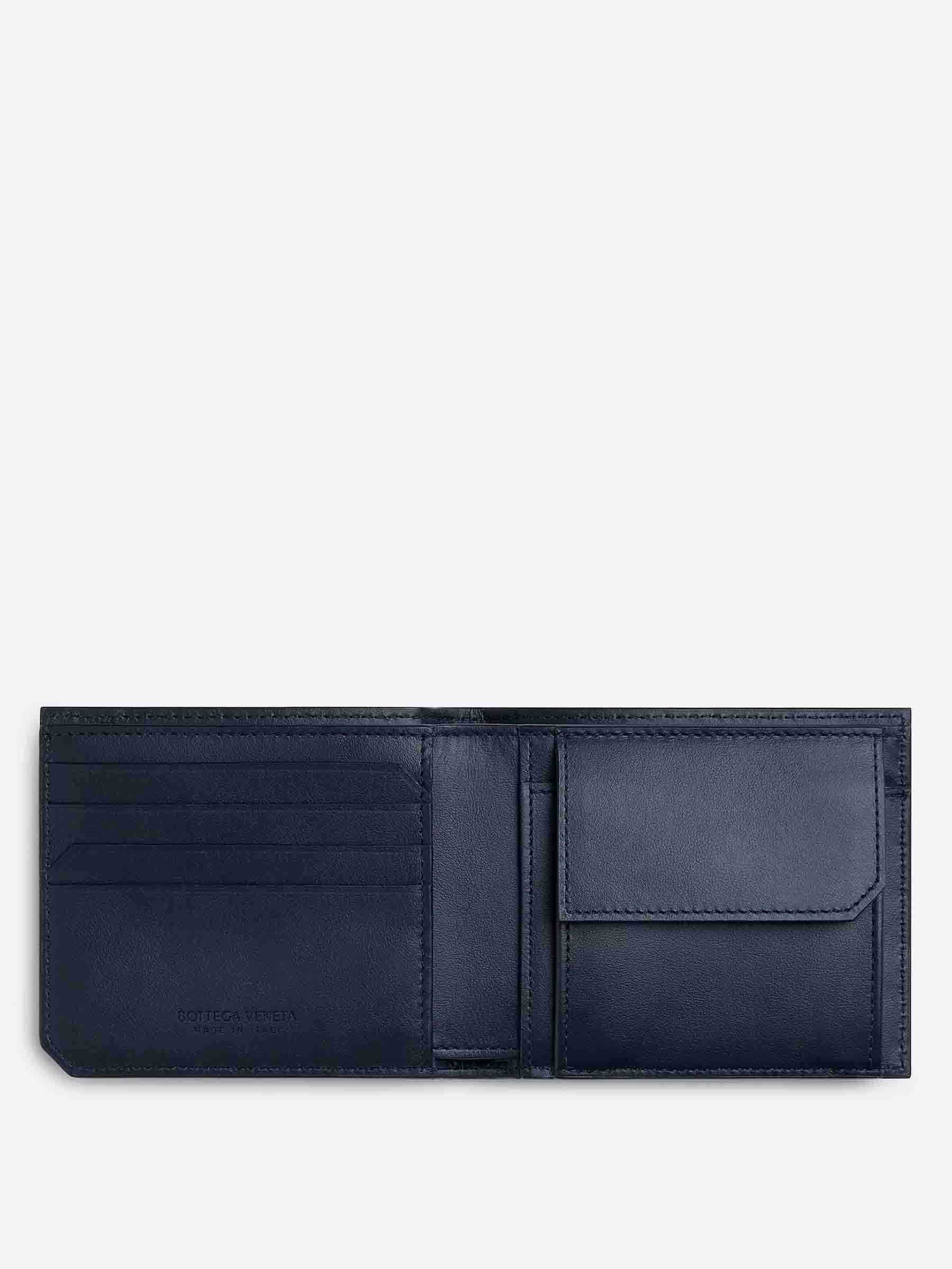 Intrecciato Bi-Fold Wallet Bottega veneta – Гарантія оригінальності – вид ззаду