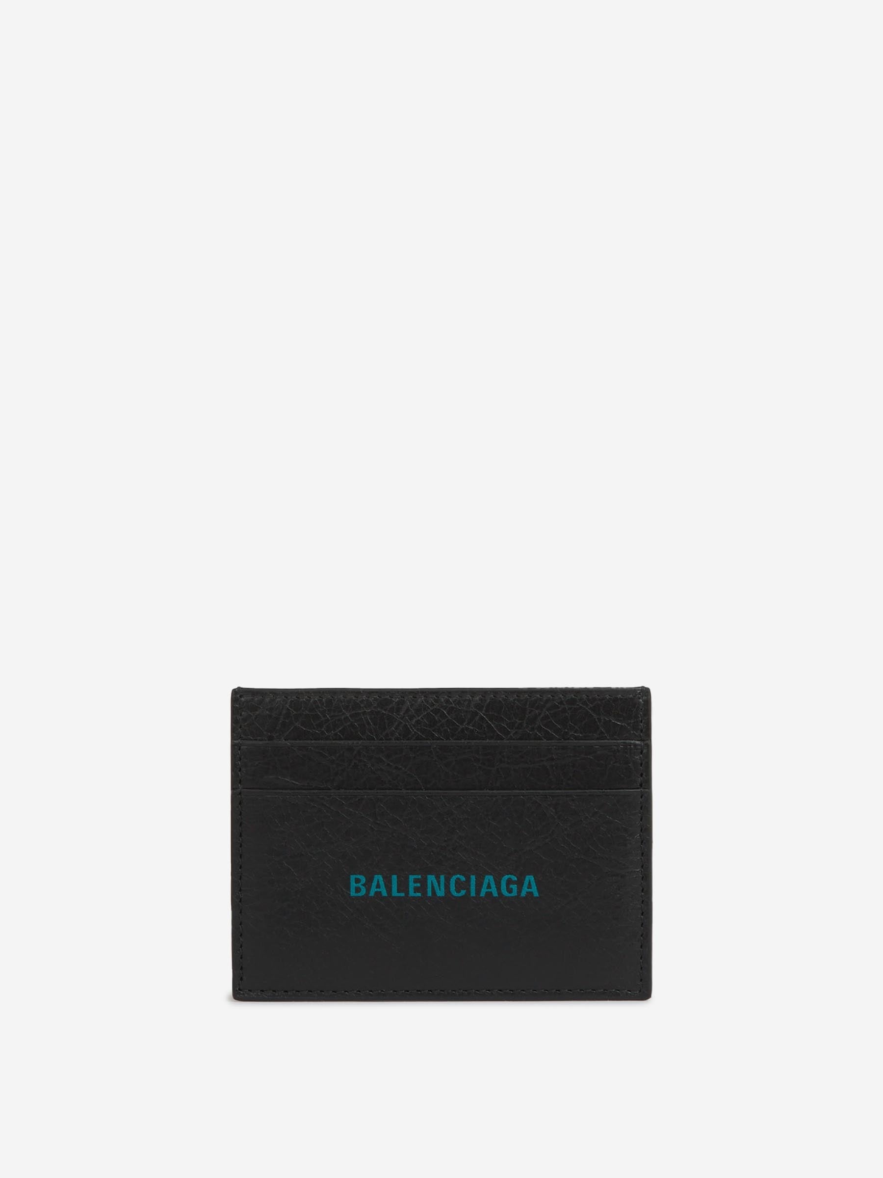 Leather Logo Card Holder Balenciaga оригінал – Купити в Україні – боковий вид