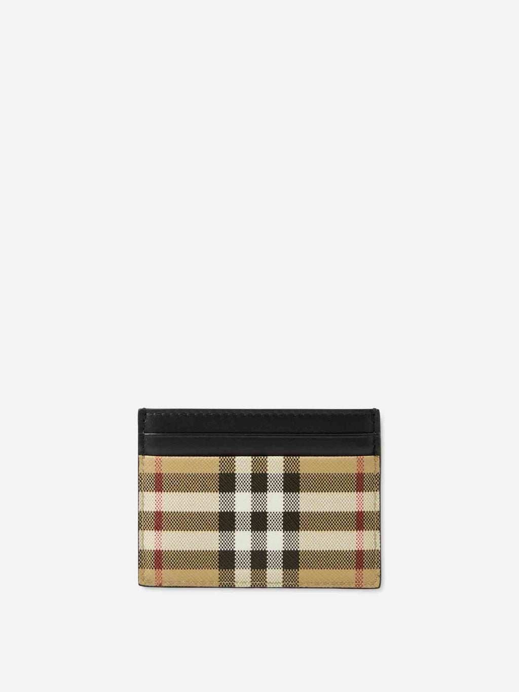 Оригінальна Check Leather Card Holder Burberry – вид ззаду