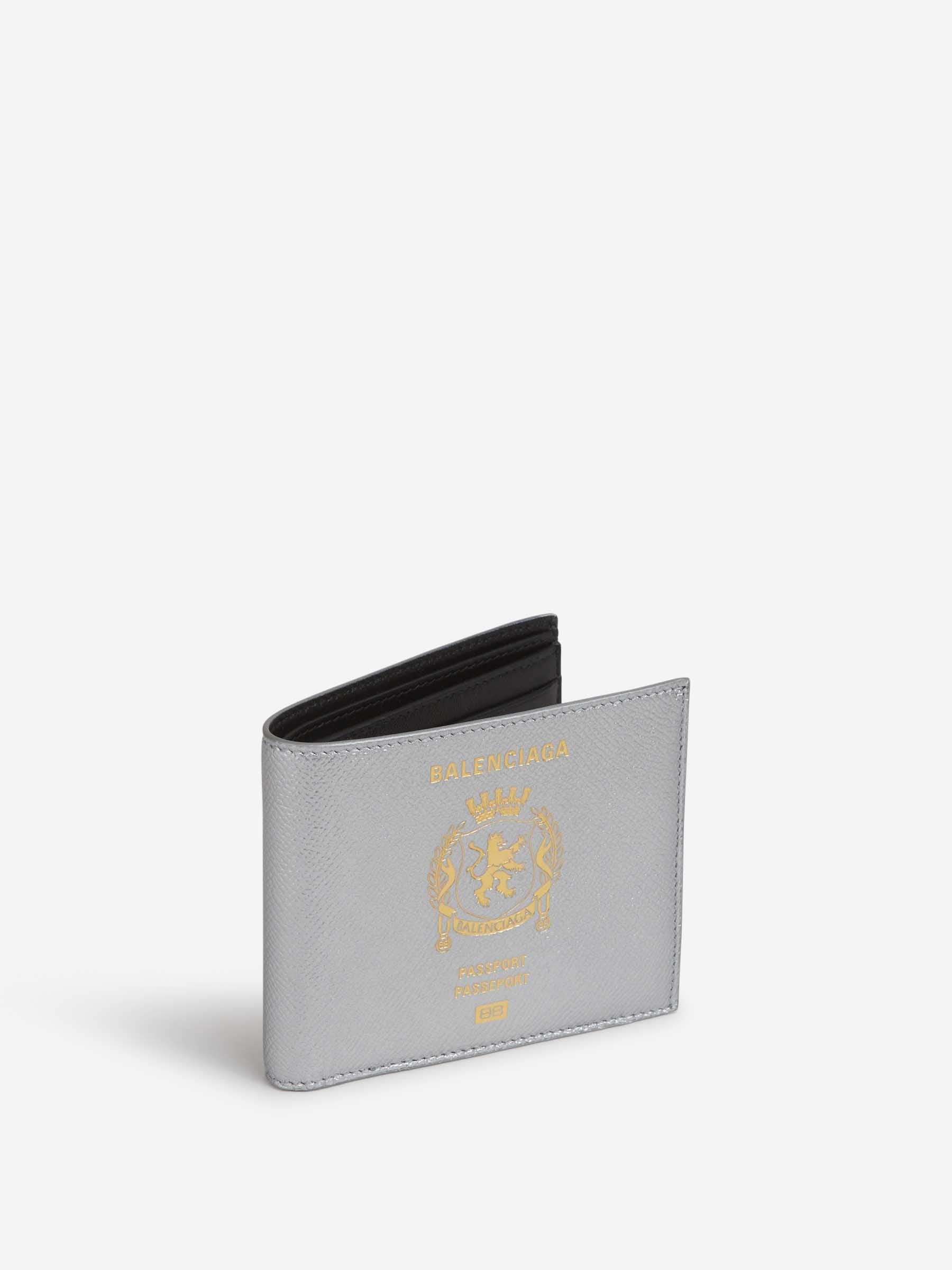 Folding Leather Card Holder Balenciaga оригінал – Купити в Україні – вид ззаду