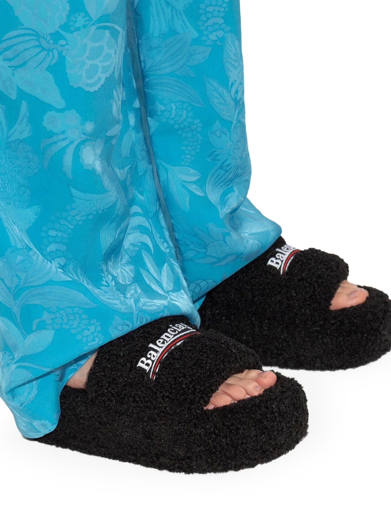 Slippers Platform In Shearling Balenciaga – Гарантія оригінальності – вид ззаду
