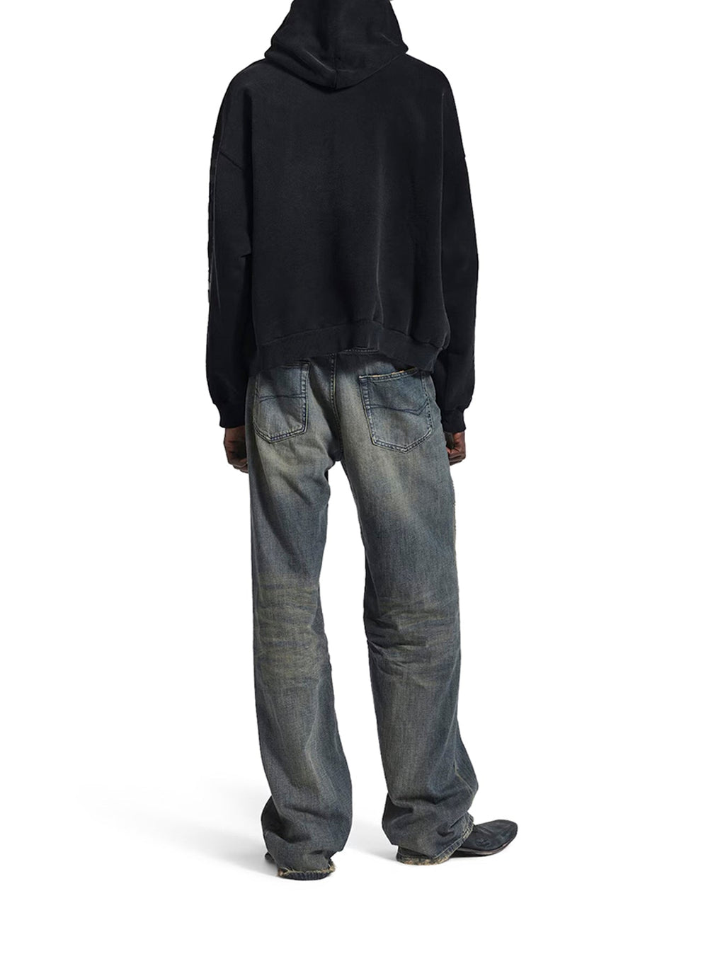 Оригінальна Transparent Tape Hoodie With Torn Pocket Balenciaga – детальний вид