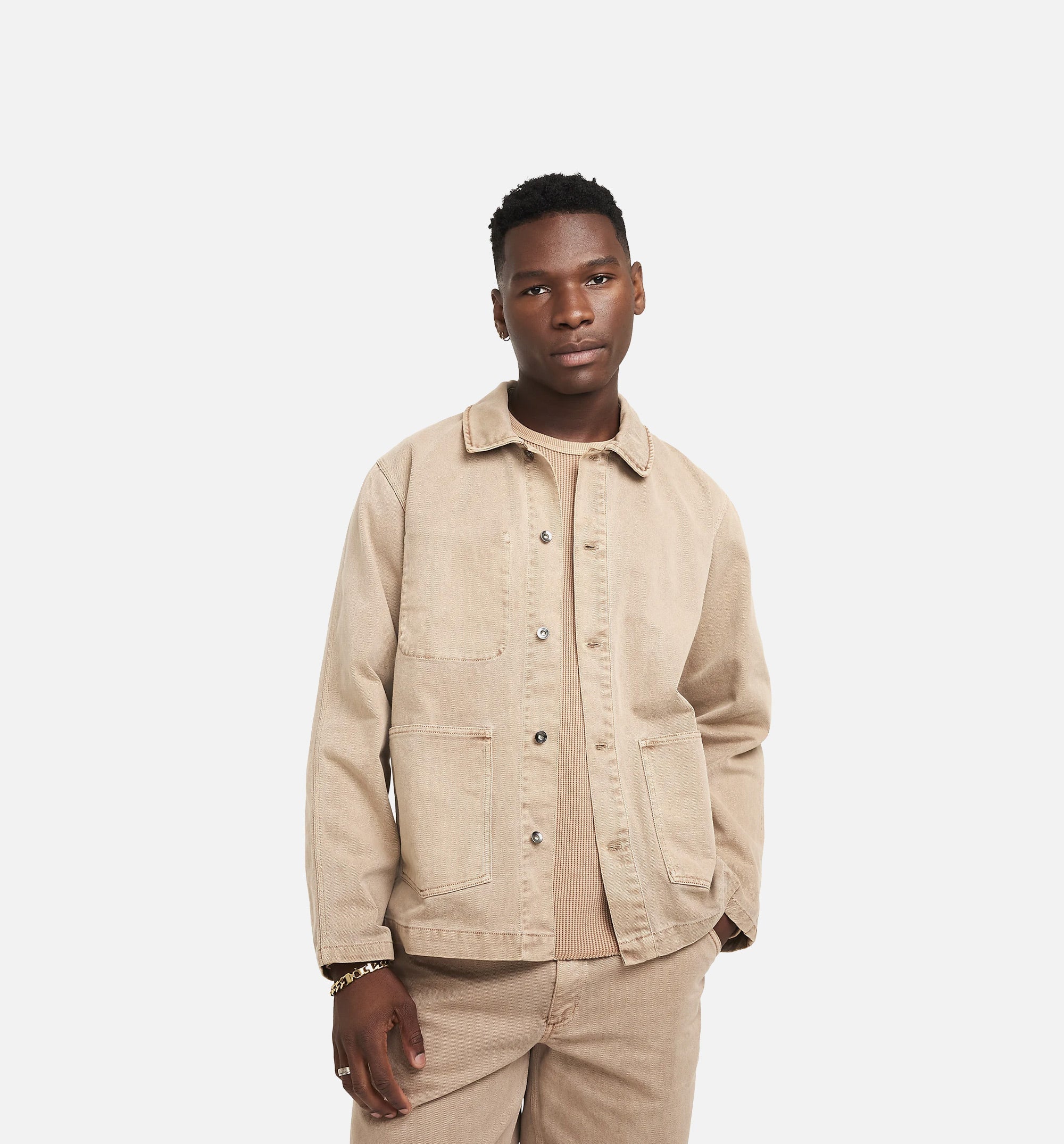 Оригінальна Nsw Life Button Up Mens Jacket Nike – боковий вид