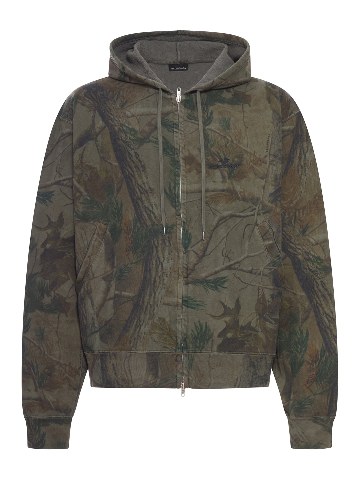 Diamond B Oversized Zip Hoodie Balenciaga – Гарантія оригінальності – боковий вид