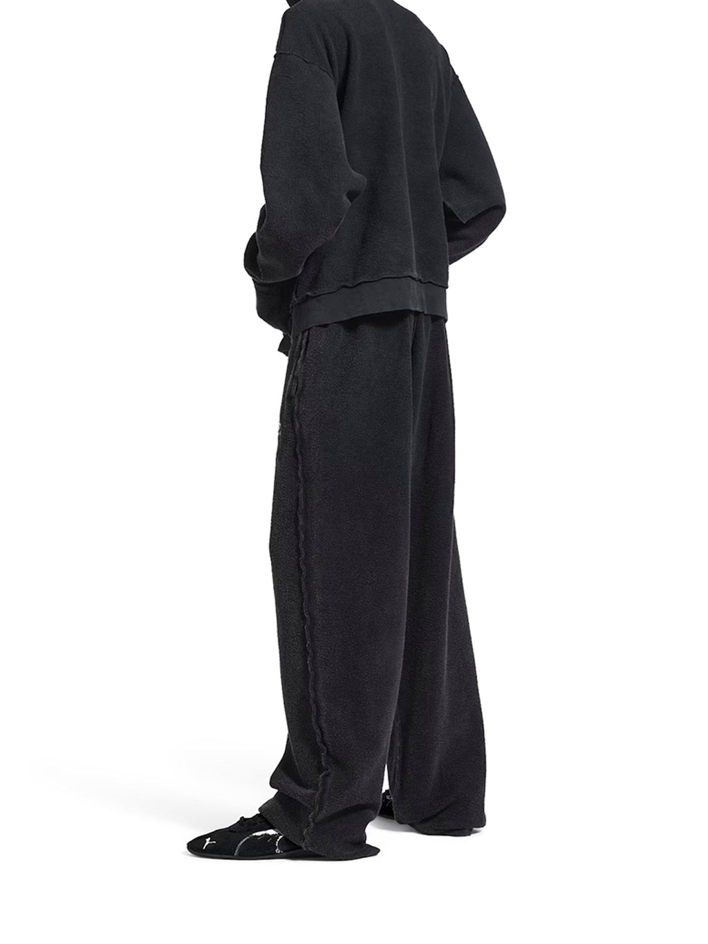3b Sports Icon Inside-Out Zip-Up Sweatshirt In Faded Black Balenciaga оригінал – Купити в Україні – збільшений вид