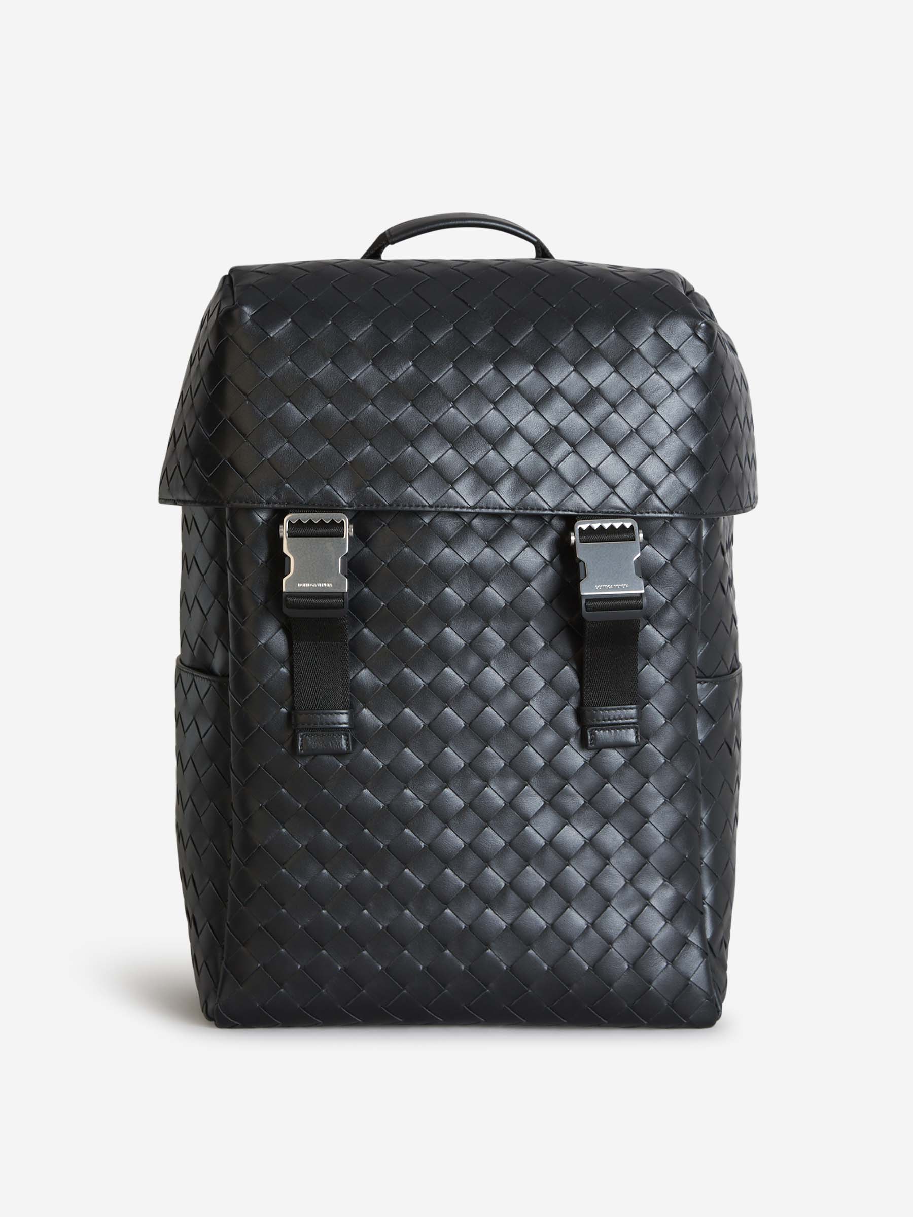 Оригінальна Intrecciato Flap Backpack Bottega veneta – боковий вид