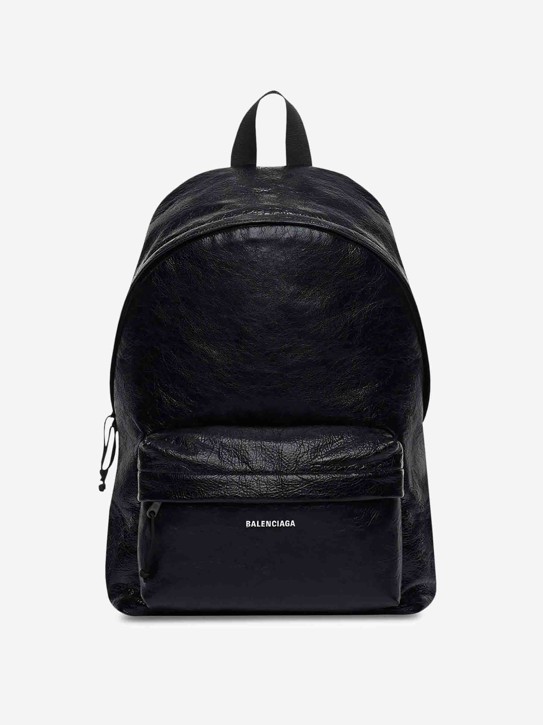 Оригінальна Leather Logo Backpack Balenciaga – боковий вид
