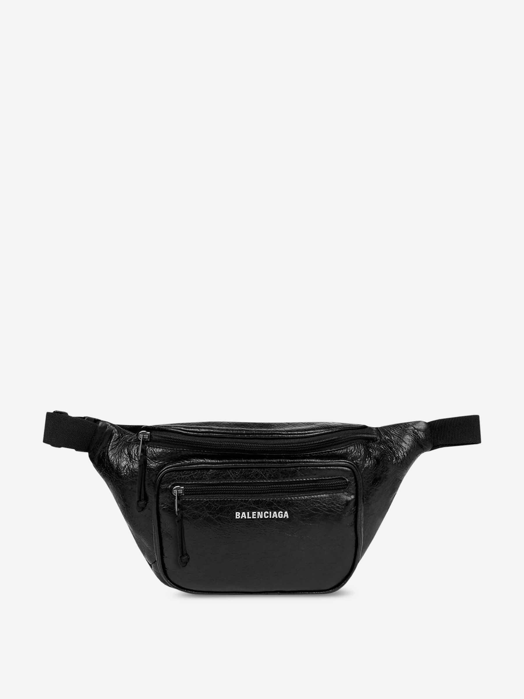 Logo Leather Waist Bag Balenciaga оригінал – Купити в Україні – боковий вид