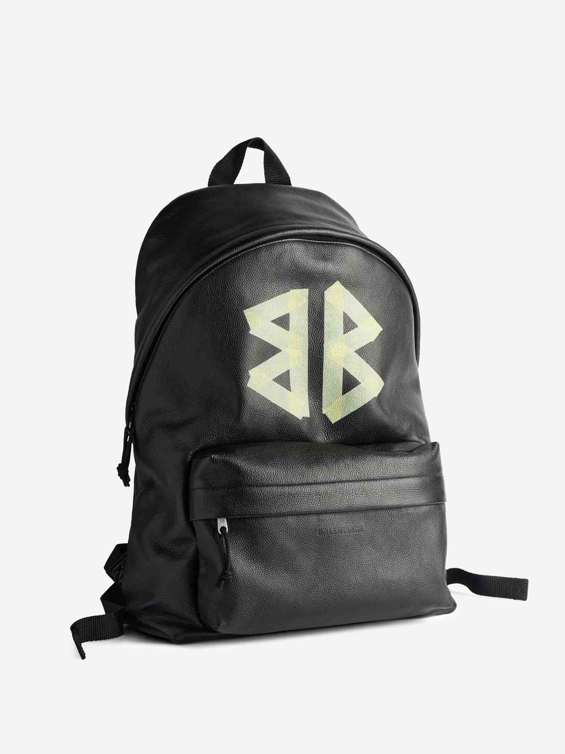 Explorer Leather Backpack Balenciaga – Гарантія оригінальності – вид ззаду