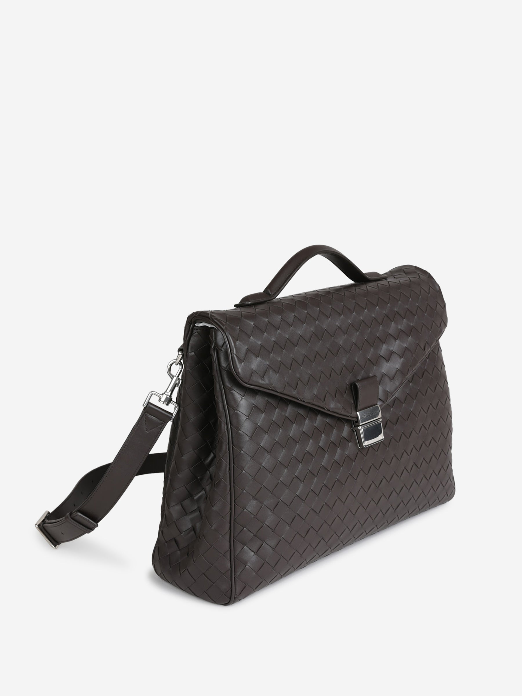Leather Shoulder Bag Archivist Bottega veneta оригінал – Купити в Україні – вид ззаду