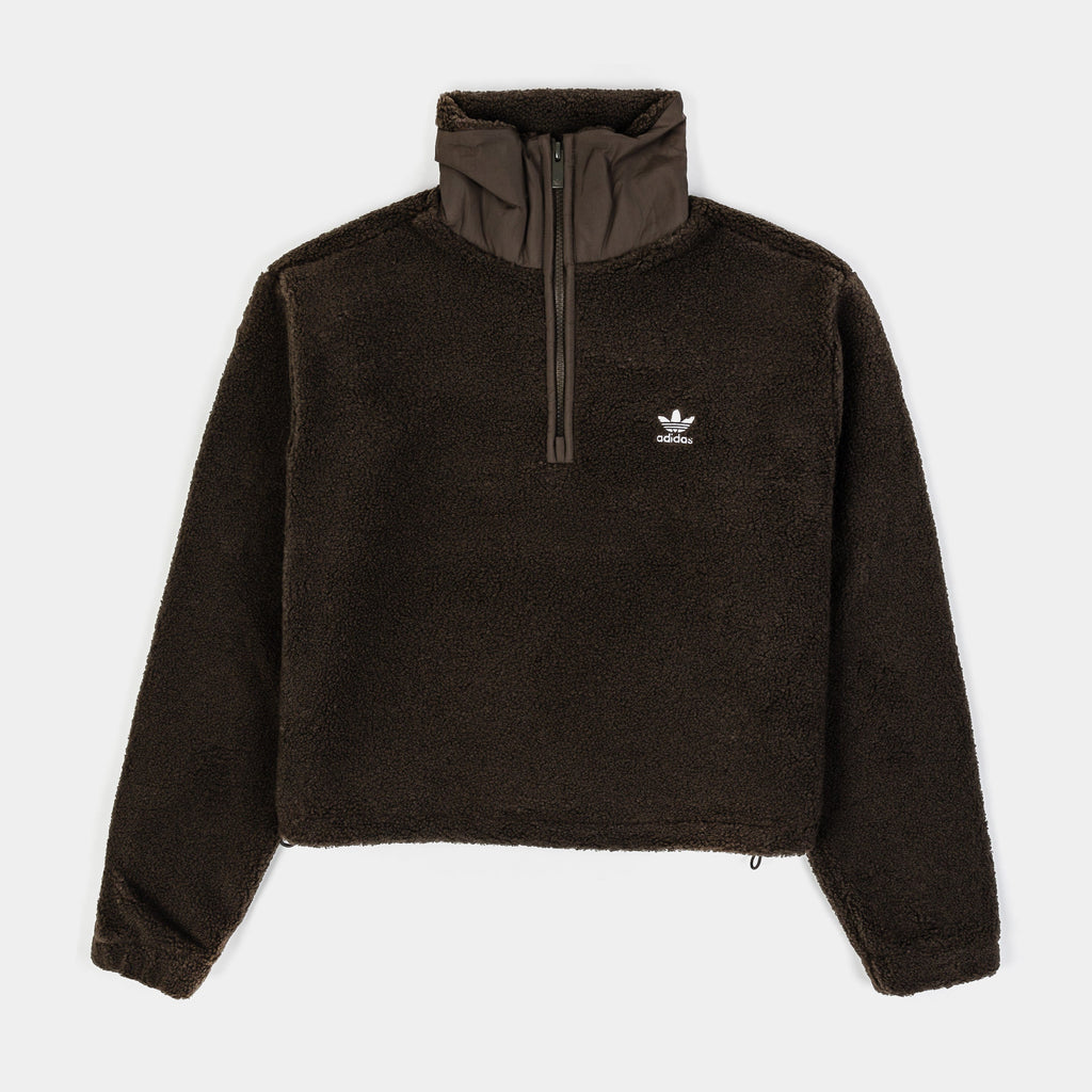Teddy Fleece Half Zip Womens Jacket Adidas оригінал – Купити в Україні – боковий вид