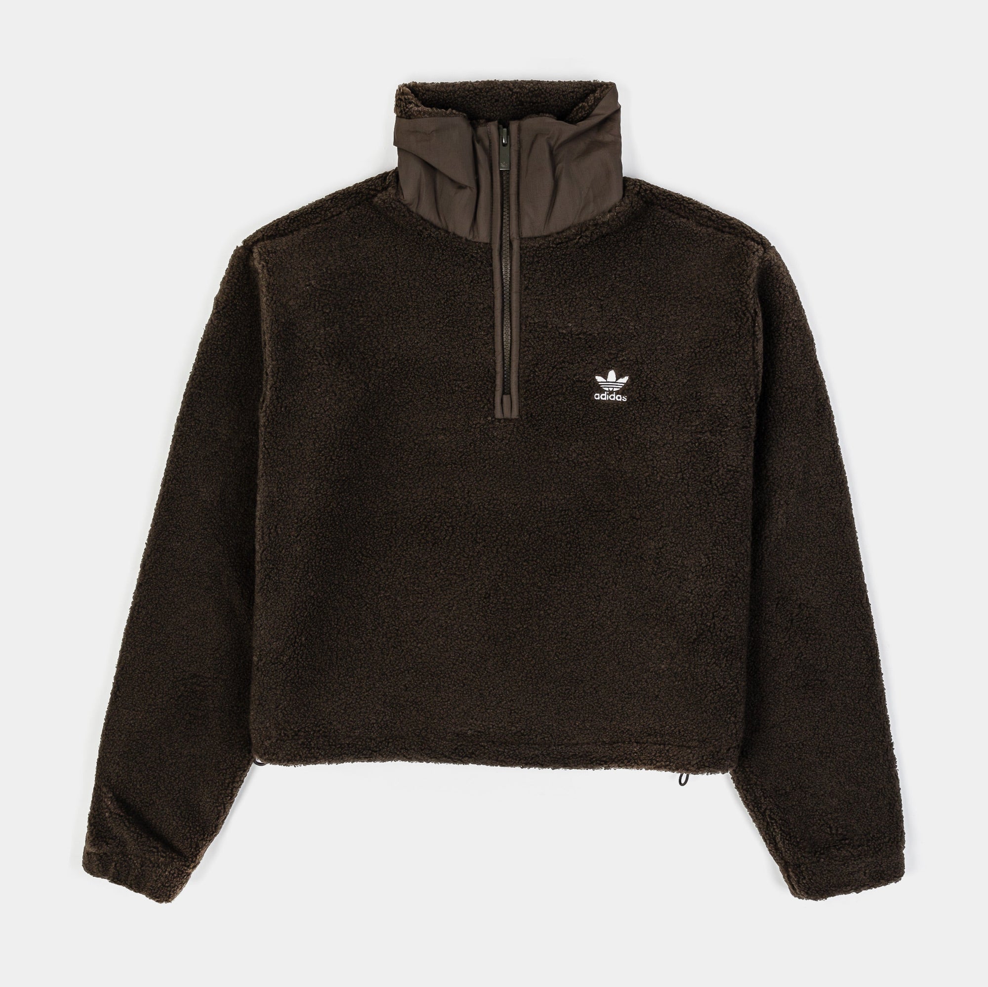 Teddy Fleece Half Zip Womens Jacket Adidas оригінал – Купити в Україні – боковий вид - ADIDAS